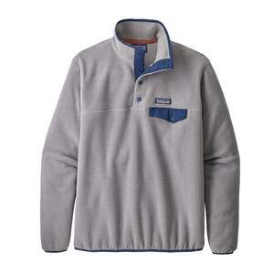 Patagonia Synchilla Snap T Fleece Pullover Gray Blue Trim Vintage Womens Small